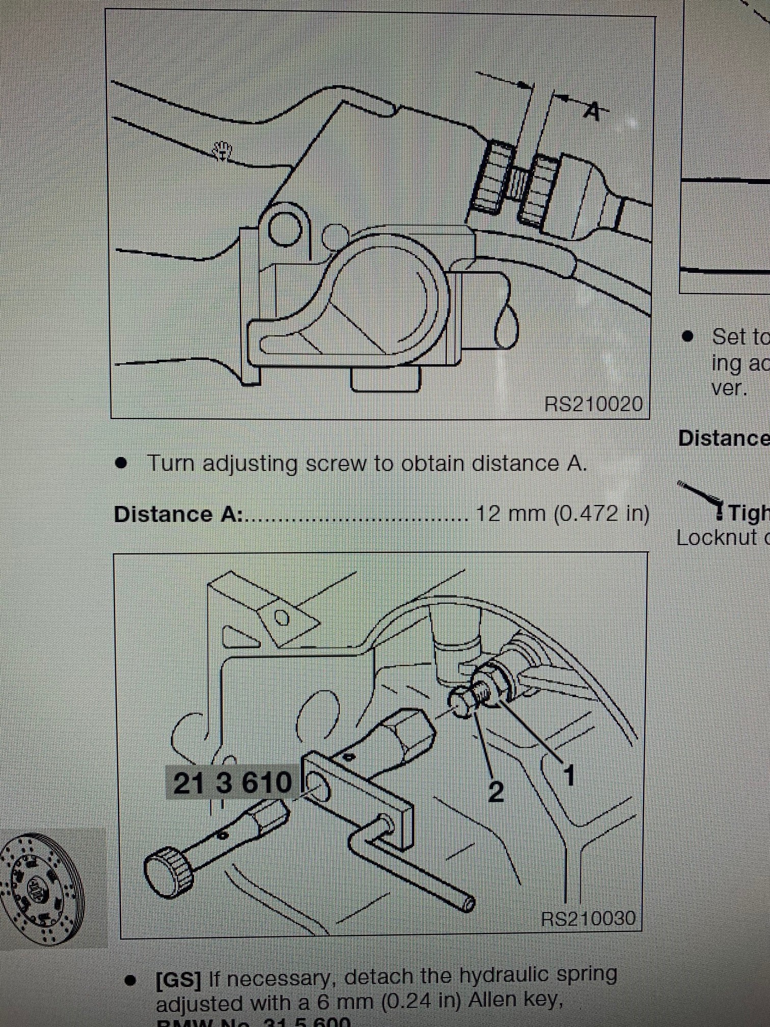 Clutch adjustment screw replacement Oilheads BMWSportTouring
